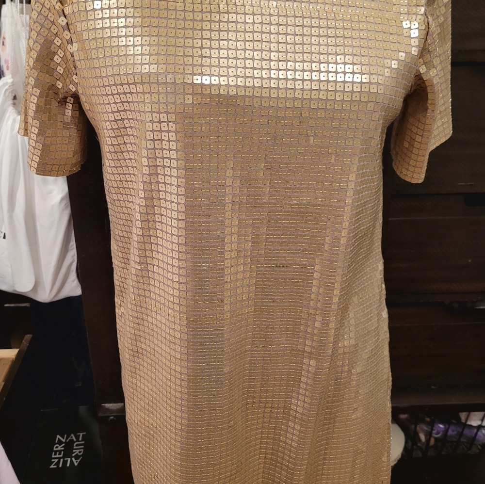 Gold Sequin Dress